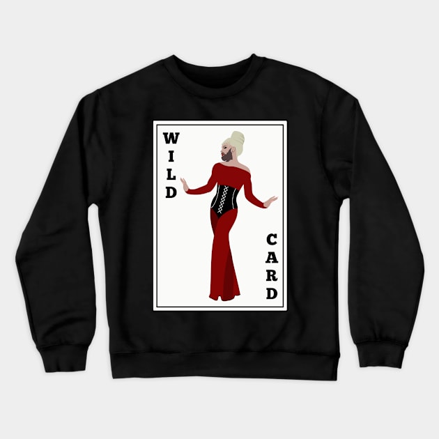 Wild Card Queer Joker Crewneck Sweatshirt by RoeArtwork